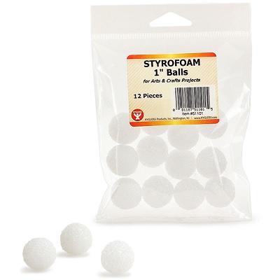 Styrofoam Balls-1" 12/Pack