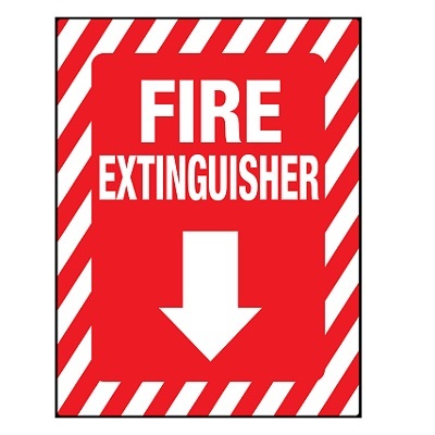 Sign-Indoor/Outdoor 8X12 Fire Extinguisher