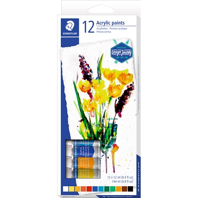 Paint Set-Acrylic, Staedtler, 12 12Ml. Tubes