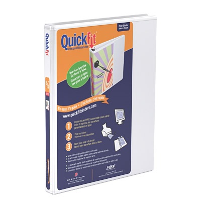 Binder-Quickfit View, 5/8" Round Ring White