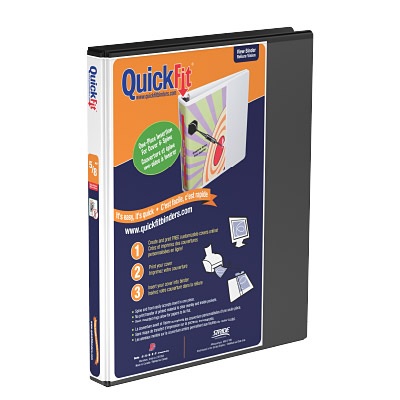 Binder-Quickfit View, 5/8" Round Ring Black