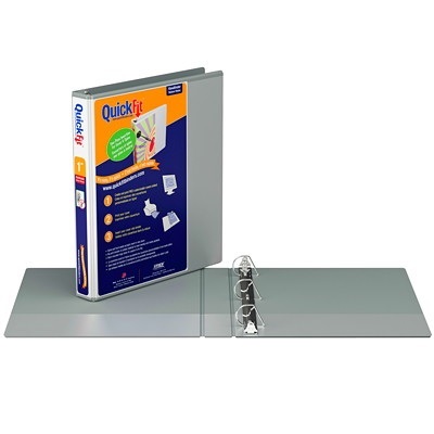 Binder-Quickfit View, 1" D-Ring Grey