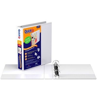 Binder-Quickfit View, 1.5" Round Ring White