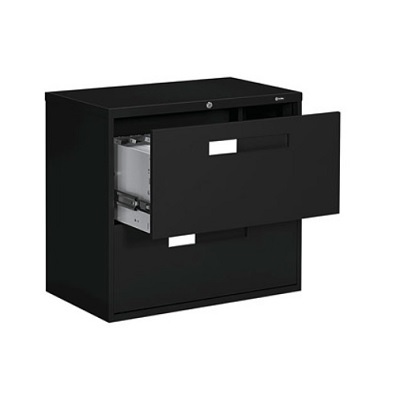 File Cabinet-Lateral 9300 Fixed, 2 Drawer, Black