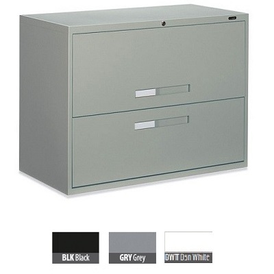 File Cabinet-Lateral 9300 Receding, 2 Drawer, Black