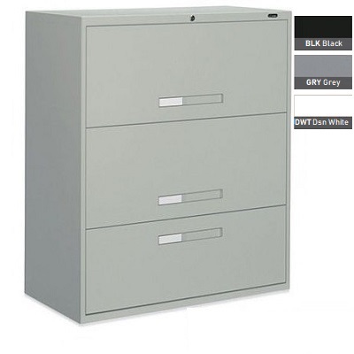 File Cabinet-Lateral 9300 Receding, 3 Drawer, Designer White