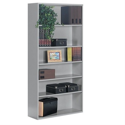 Bookcase-Steel, 72" High, Grey