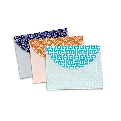 Envelope-Poly, Fashion Snap, Letter, Assorted 3/Pack