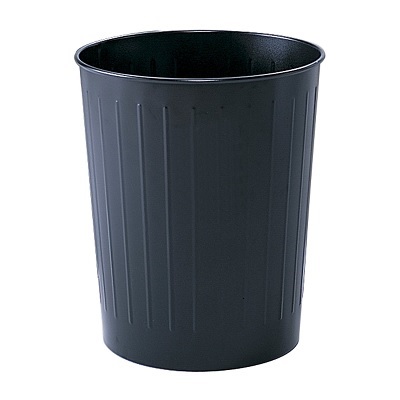 Wastebasket-Metal, Round 23.5Qt. Black