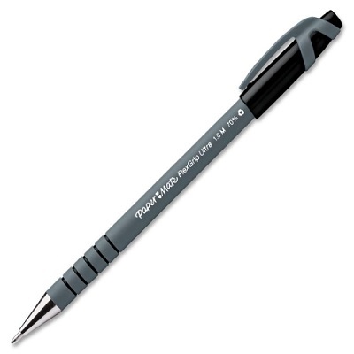 Pen-Stick, Flexgrip Ultra Ballpoint, Medium Black,12/pk