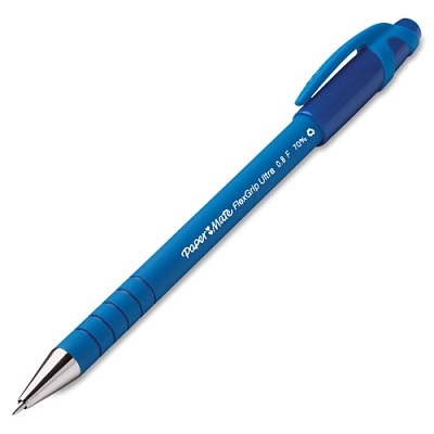 Pen-Stick, Flexgrip Ultra Ballpoint, Fine Blue,12/pk