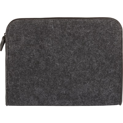 Pouch-Felt Zip Pocket, Medium, Charcoal/Black