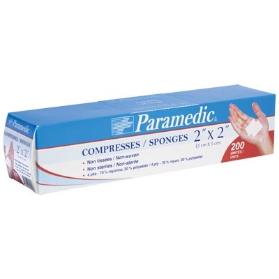 Compresses-Paramedic Non-Sterile 2"X2" 200/Bx