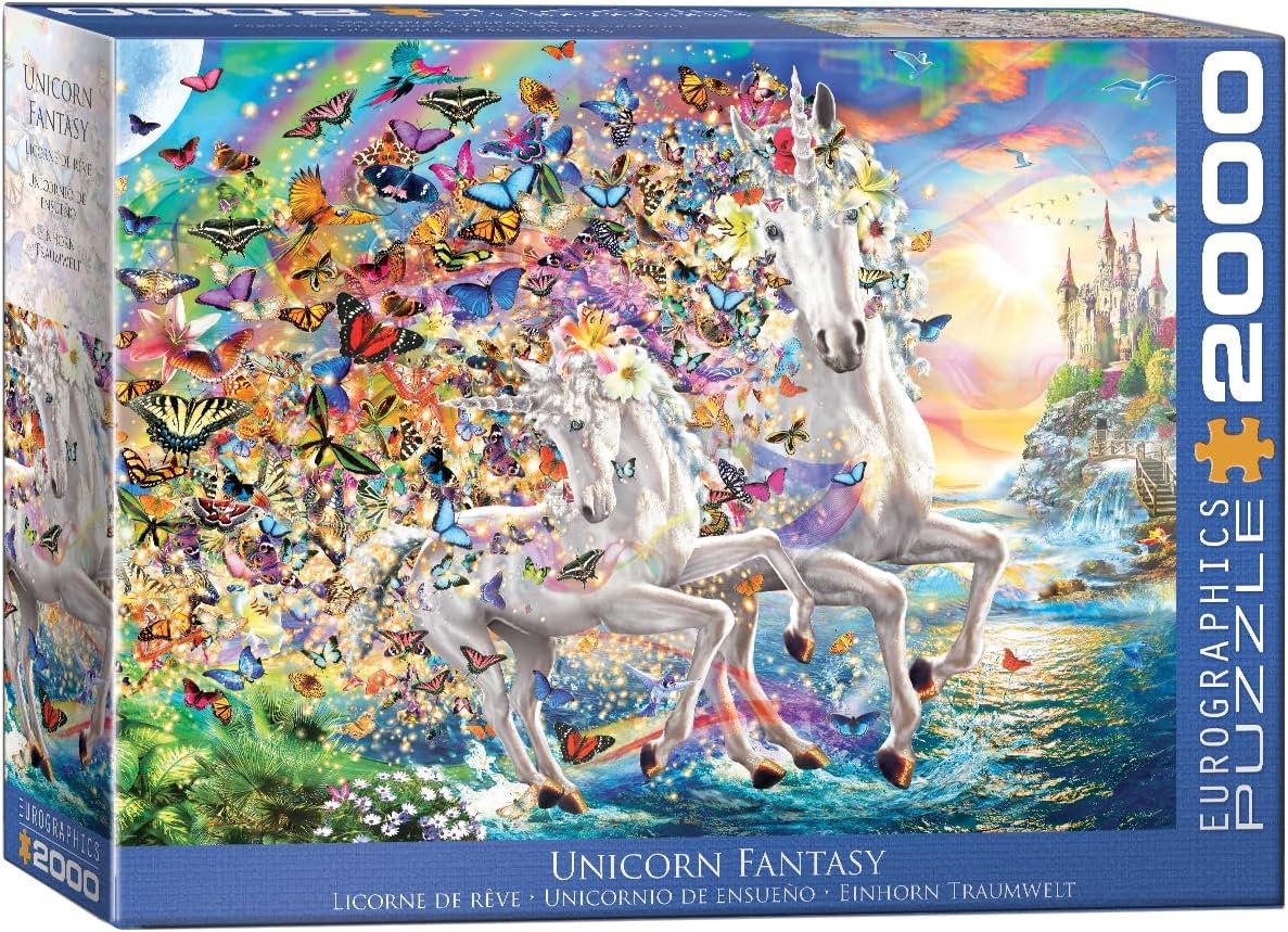 Eurographics 8220-5551 Unicorn Fantasy by Adrian 2000-Piece Puzzle (FREE SHIPPED)