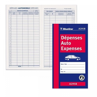 Expense Book-Auto 6-3/8X3.5 32 Page Bilingual