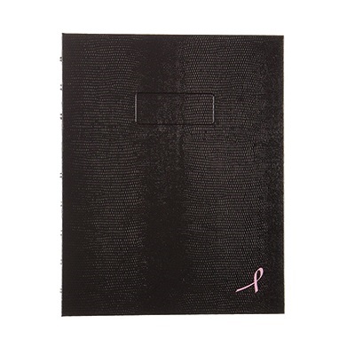 Notebook-Notepro, 9.25X 7.25 Pink Ribbon, Black