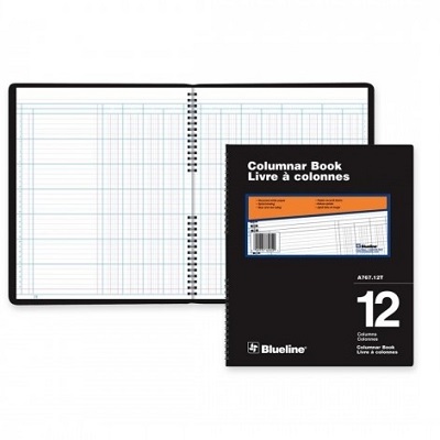 Columnar Book-Wire, 80 Page White 12X10 12 Column