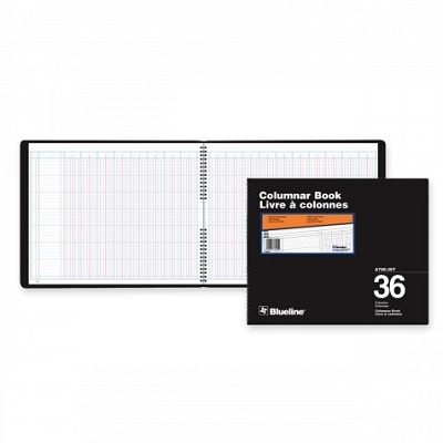 Columnar Book-Wire, 80 Page White 12X15 36 Column