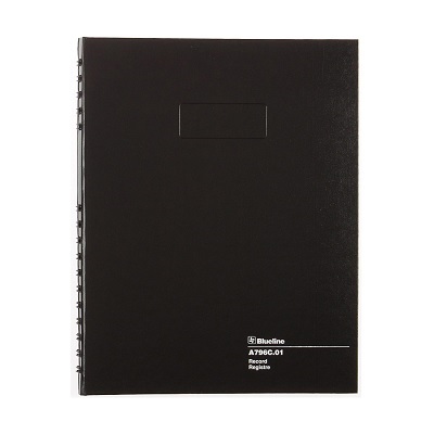 Account Book-Coilpro, 200 Page White 10.25X7-11/16 Record