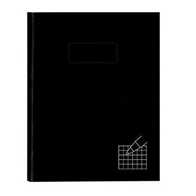 Notebook-Hard 192 Page Quad Black 9.25X7.25