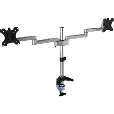 Monitor Arm-Dual, Activergo, Tilt Motion, Silver
