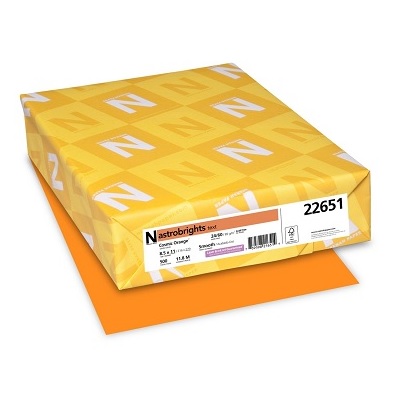 Paper-Astrobrights Letter 24Lb Cosmic Orange -22651