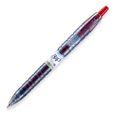 Pen-Retractable, Begreen Bottle To Pen Gel, Medium Red,12/pk