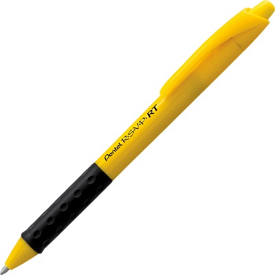 Pen-Stick, R.S.V.P. Safety, 1.0Mm Yellow Barrel, Black,12/pk