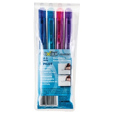 Pen-Retractable, Frixion Clicker Erasable Gel, 0.5Mm 4 Col.
