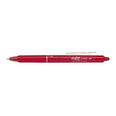 Pen-Retractable, Frixion Clicker Erasable Gel, 0.7Mm Red,12/pk