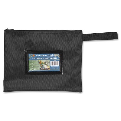 Bank Deposit Bag-Heavy Duty Nylon With Wrist Strap, Black