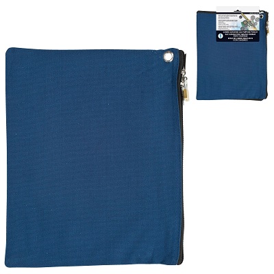 Bank Deposit Bag-Jumbo Locking, Blue