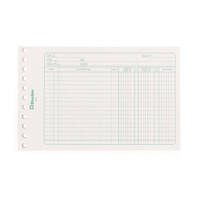 Ledger Sheets-White 5.5X8.5 Bilingual
