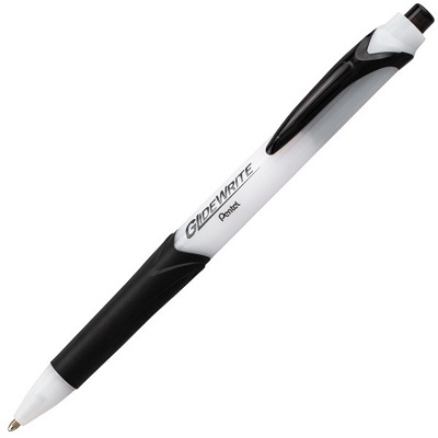Pen-Retractable, Glide Write Ballpoint, Medium 1.0Mm Black,12/pk