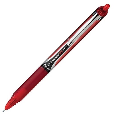 Pen-Retractable, Hi-Tecpoint Rt Roller, 0.5Mm Red,12/pk
