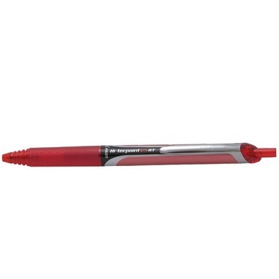 Pen-Retractable, Hi-Tecpoint Rt Roller, 0.7Mm Red,12/pk