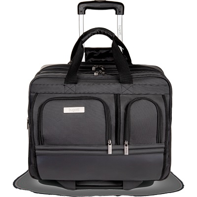 Briefcase-Wheeled, 17.3" Soft Business Case, Charcoal