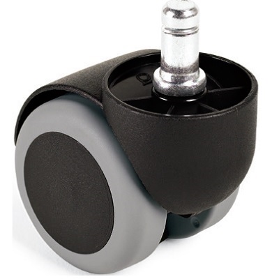 Caster-Hard Floor, 2" Integrated, Black 5/Set