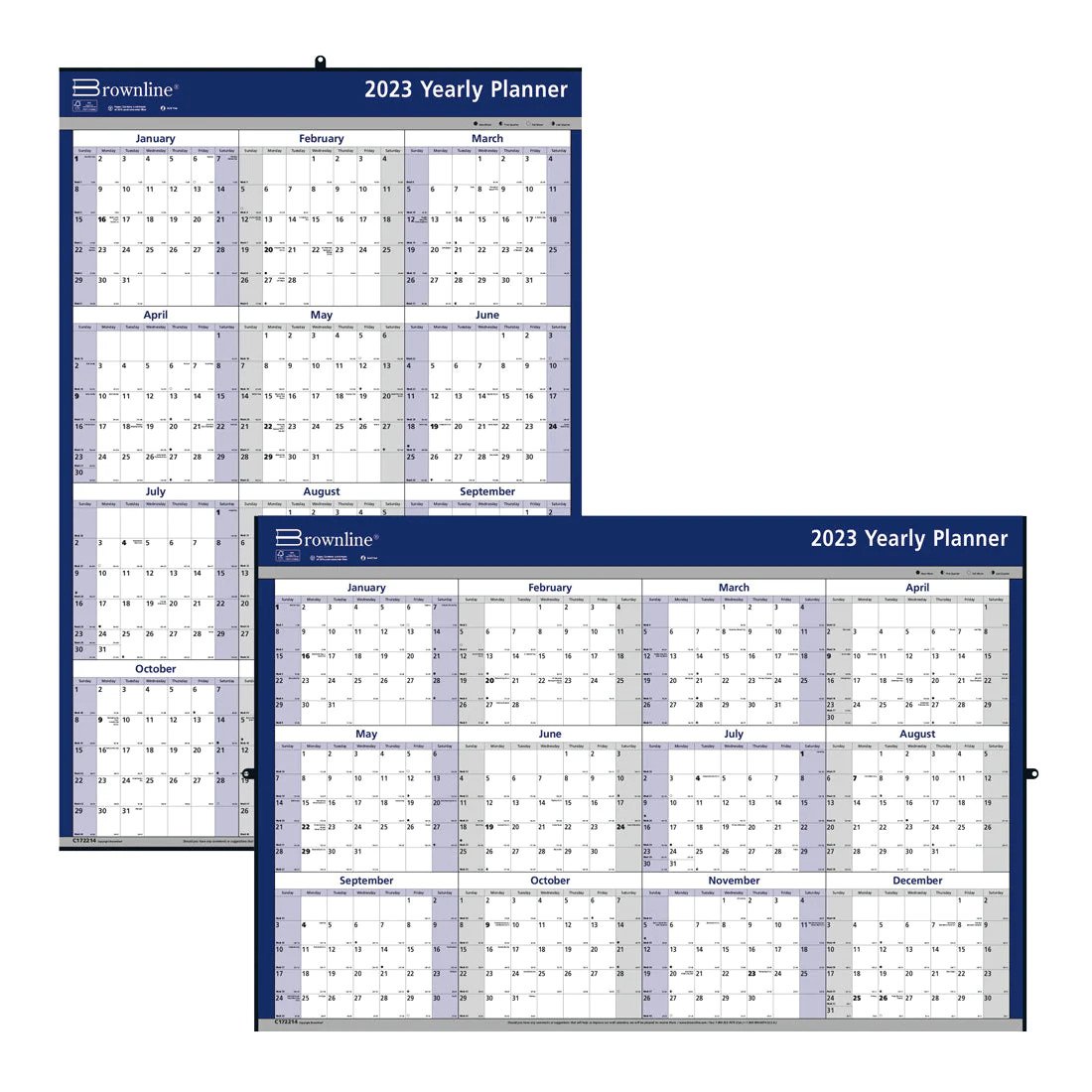 Brownline Yearly Wall Calendar 2024, English (C172214)