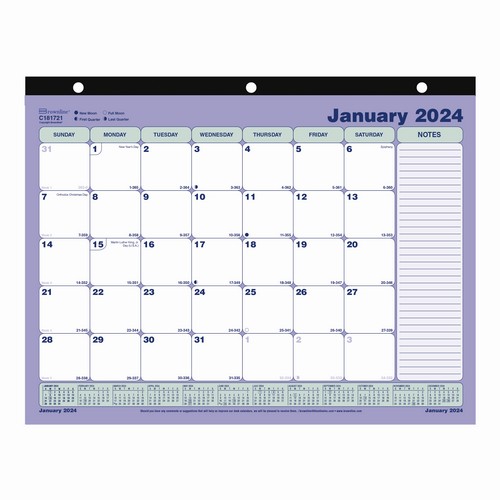 Brownline 2024 Monthly Desk Pad Calendar - 8-1/2"H x 11"W (C181721)(FREE SHIPPED)