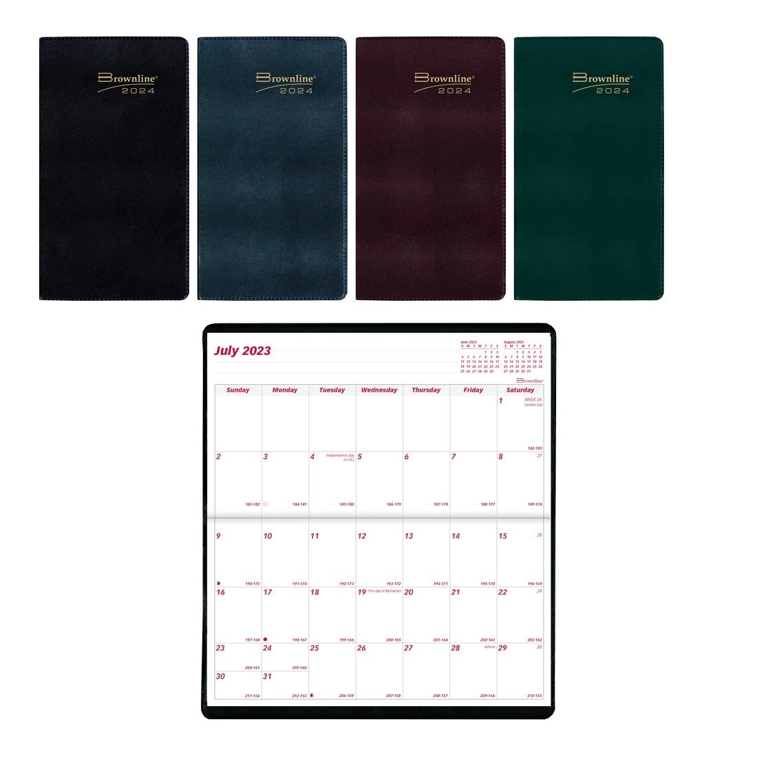Brownline 18-month Pocket Planner 2023-2024, English, Assorted (CA12.AST)(FREE SHIPPED)