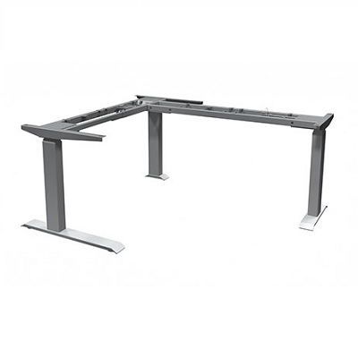 Table Base-Calypso L Shaped Height Adjustable 3 Leg