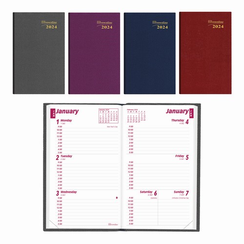Brownline Weekly Pocket Planner 2024, English, Assorted Colours (CB303.ASX)(FREESHIPPED)