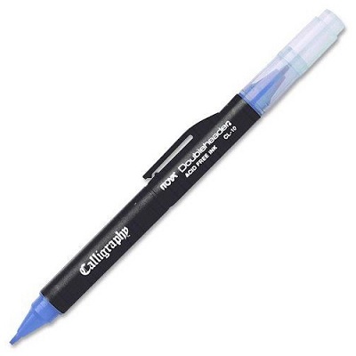 Calligraphy Marker Double Ended, Blue,12/pk