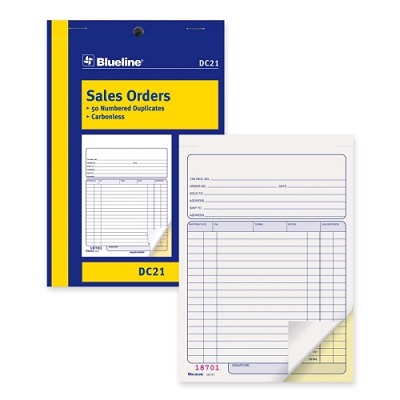 Forms-Ncr, Sales Order 5-3/8X8, 50 Duplicate English
