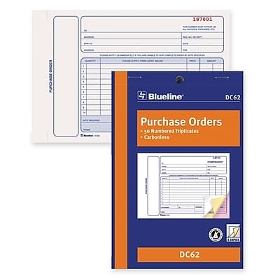 Forms-Ncr, Purchase Order 5-3/8X8, 50 Triplicate English