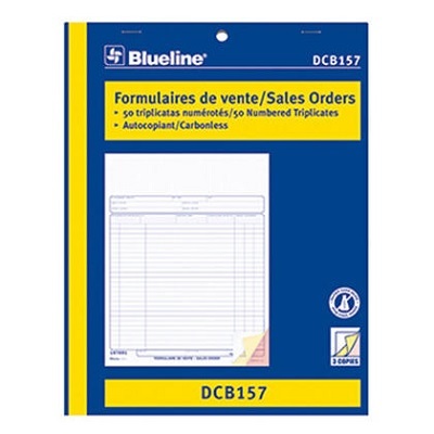 Forms-Ncr, Sales Order 8-1/2X11, 50 Triplicate Bilingual