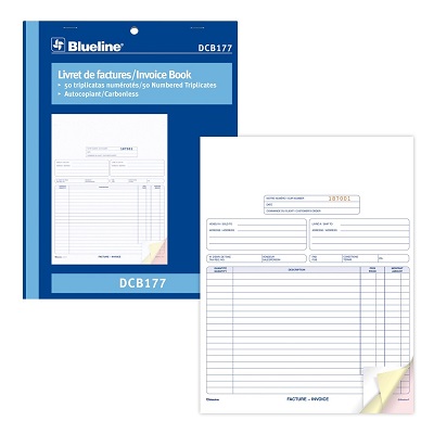 Forms-Ncr, Invoices 8-1/2X11, 50 Triplicate Bilingual