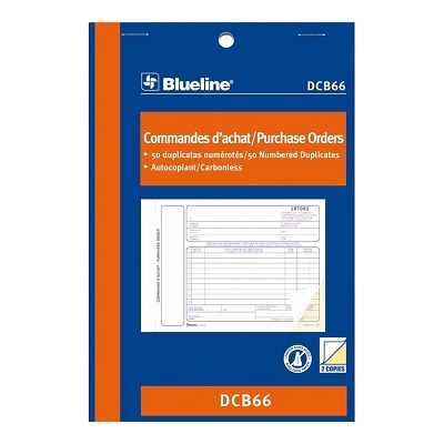 Forms-Ncr, Purchase Order 5-3/8X8, 50 Duplicate Bilingual