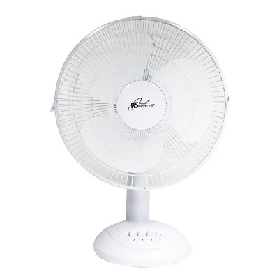 Fan-12" Desk, Oscillating, 3-Speed White